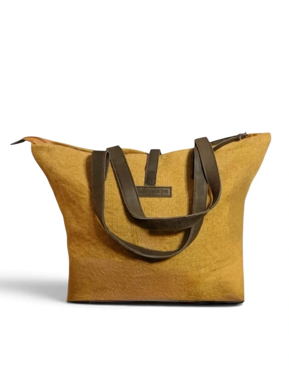 Vintage Addiction Almond Jute shoulder bag Tote Carry On Bag